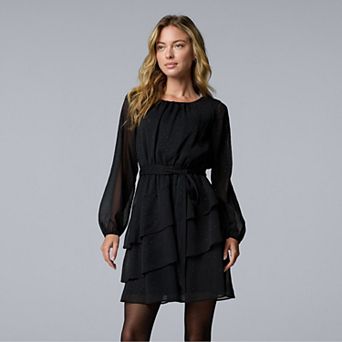 Petite Simply Vera Vera Wang Short Ruffle Dress