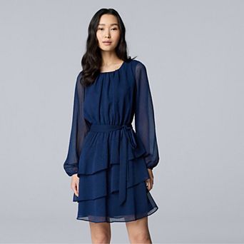 Petite Simply Vera Vera Wang Short Ruffle Dress