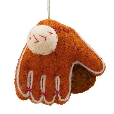 St. Nicholas Square Wool Baseball Christmas Ornament
