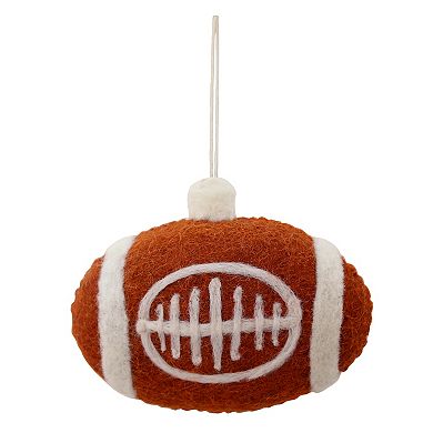 St. Nicholas Square Wool Football Christmas Ornament