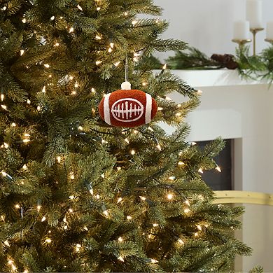 St. Nicholas Square Wool Football Christmas Ornament