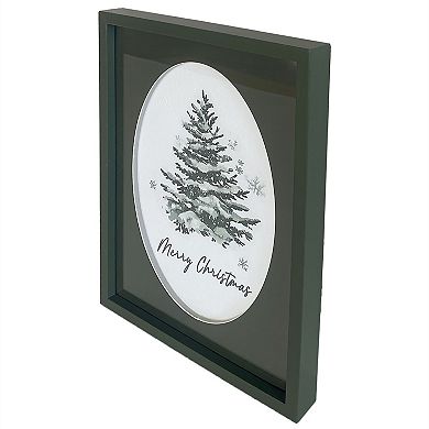 Watercolor Christmas Tree Framed Wall Art