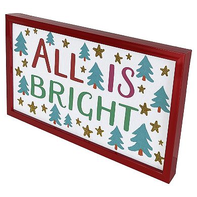All is Bright Holiday Framed Wall Art