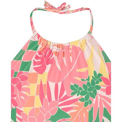Girls 7-16 Roxy 2-Piece Tropical One Piece & Skirt Swim Set