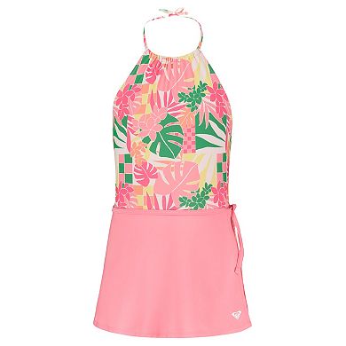 Girls 7-16 Roxy 2-Piece Tropical One Piece & Skirt Swim Set