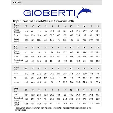 Gioberti Kid's 6-piece Suit Set Includes Shirt And Accessories