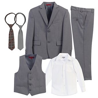 Gioberti Kid's 6 pc Suit Set Includes Shirt And Accessories