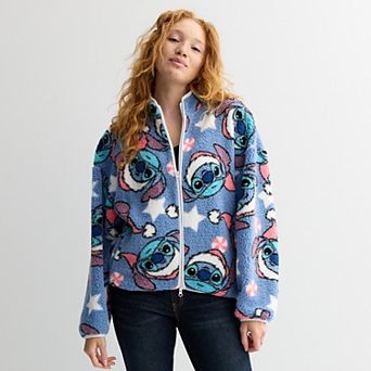 Juniors' Disney Stitch Long Sleeve Zip Jacket
