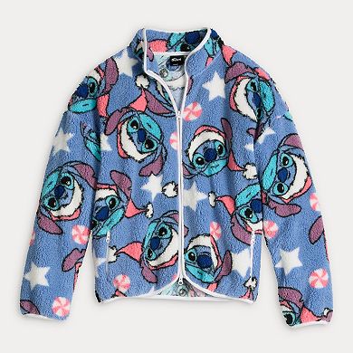 Juniors' Disney Stitch Long Sleeve Zip Jacket