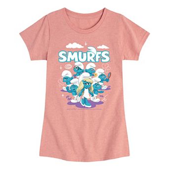 Girls 7-16 Smurfs Group Logo Graphic Tee