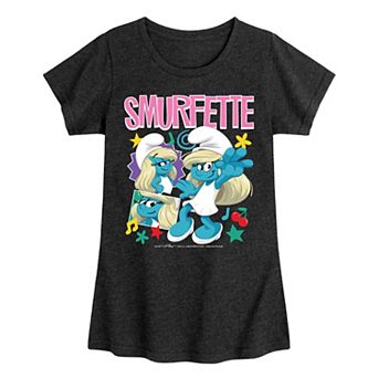 Girls 7-16 Smurfs Smurfette Bootleg Short Sleeve Tee