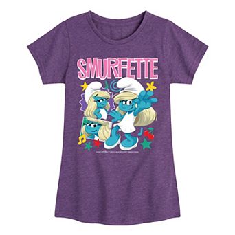 Girls 7-16 Smurfs Smurfette Bootleg Short Sleeve Tee