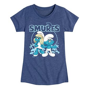 Girls 7-16 Smurfs Smurfette & No Name Short Sleeve Tee