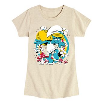 Girls 7-16 Smurfs Smurfette Floral Short Sleeve Tee