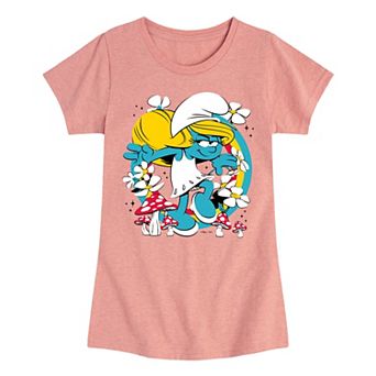 Girls 7-16 Smurfs Smurfette Floral Short Sleeve Tee