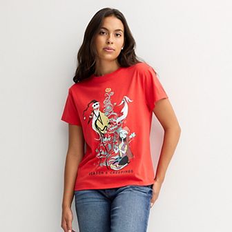 Juniors' Short Sleeve Holiday Graphic Tee