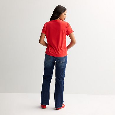 Juniors' Short Sleeve Holiday Graphic Tee