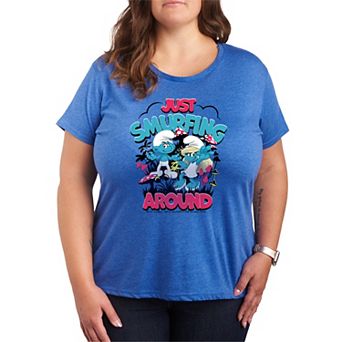 Plus Size Smurfs Just Smurfing Around Graphic Tee