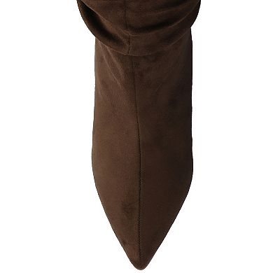 Journee Sonnet Women's Stiletto Heel Slouchy Knee-High Boots In Regular, Wide, & Extra Wide Calf