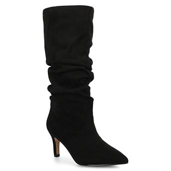 Journee Sonnet Women's Stiletto Heel Slouchy Knee-High Boots In Regular, Wide, & Extra Wide Calf