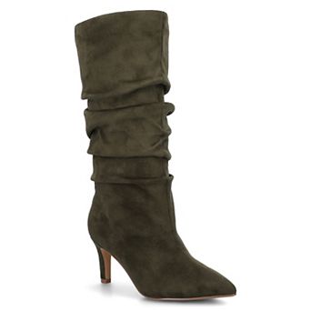 Journee Sonnet Women's Stiletto Heel Slouchy Knee-High Boots In Regular, Wide, & Extra Wide Calf