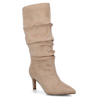 Journee Sonnet Women's Stiletto Heel Slouchy Knee-High Boots In Regular, Wide, & Extra Wide Calf