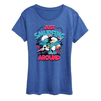 Women's Smurfs Just Smurfing Around Graphic Tee