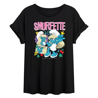 Juniors' Smurfs Smurfette Oversized Tee