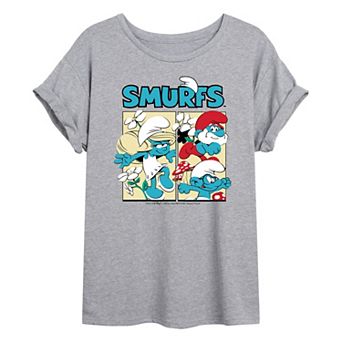 Juniors' Smurfs Oversized Oversized Tee