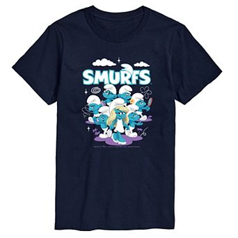 Big & Tall Smurfs Group Logo Graphic Tee