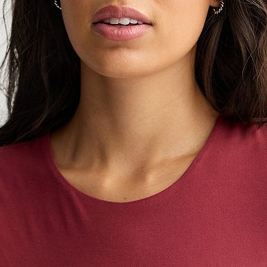 Juniors' Pink Republic Contour Side Cinch Short Sleeve Top