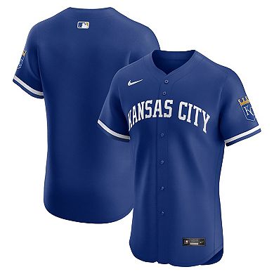 Men's Nike Royal Kansas City Royals Alternate 2 Elite Jersey