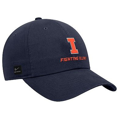 Men's Nike Navy Illinois Fighting Illini 2025 On-Field Club Adjustable Hat