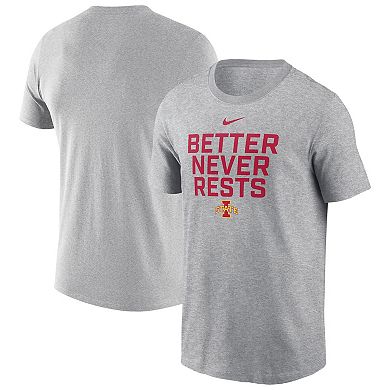 Men's Nike Heather Gray Iowa State Cyclones Local Performance T-Shirt
