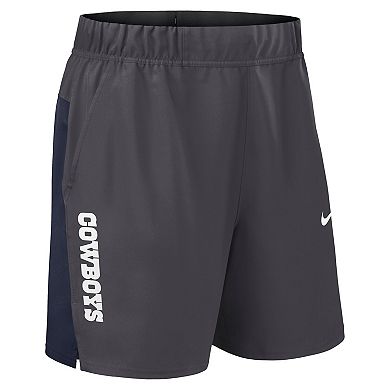 Men's Nike Gray Dallas Cowboys Woven Victory Performance Shorts