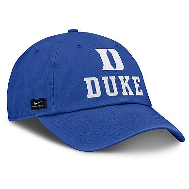 Men's Nike Royal Duke Blue Devils 2025 Sideline Club Adjustable Hat