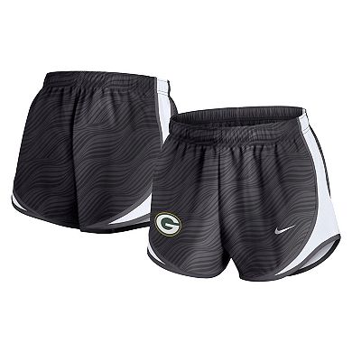 Women's Nike Anthracite Green Bay Packers Tempo Performance Shorts