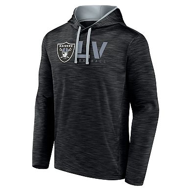 Men's Logo Athletic Black Las Vegas Raiders Head Start Pullover Hoodie