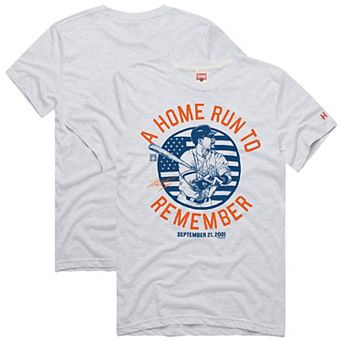 Men's Homage Mike Piazza Ash New York Mets Graphic Player T-Shirt