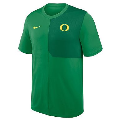 Men's Nike Green Oregon Ducks 2025 Sideline UV Dri-FIT Coach Shirt