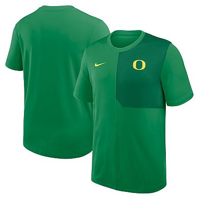 Men's Nike Green Oregon Ducks 2025 Sideline UV Dri-FIT Coach Shirt