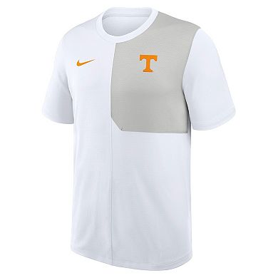 Men's Nike White Tennessee Volunteers 2025 Sideline UV Performance Coach T-Shirt