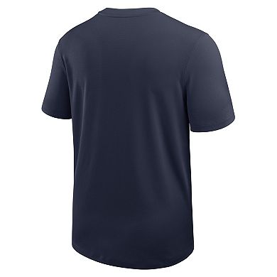 Men's Nike Navy Penn State Nittany Lions 2025 Sideline UV Performance Coach T-Shirt