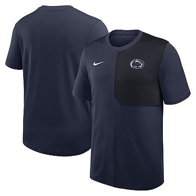 Men's Nike Navy Penn State Nittany Lions 2025 Sideline UV Performance Coach T-Shirt