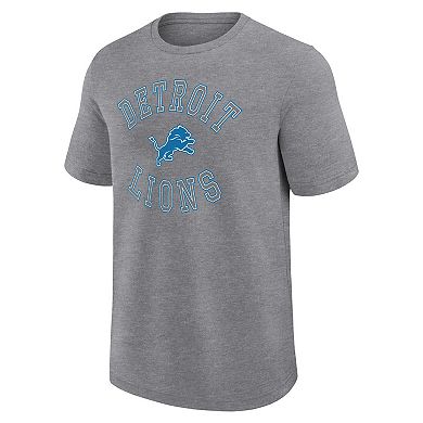 Men's Logo Athletic Heather Gray Detroit Lions Success T-Shirt