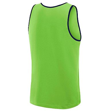 Men's Logo Athletic Neon Green Seattle Seahawks Unmatched Success Tank Top