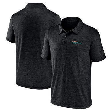 Men's Logo Athletic Black Miami Dolphins Unstoppable Polo