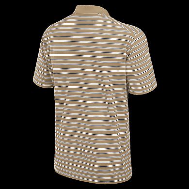 Men's Nike Tan Arizona Wildcats Athletic Prep Striped Performance Polo