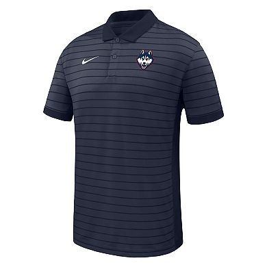 Men's Nike Navy UConn Huskies 2025 Early Season Coaches Sideline Victory Stripe Performance Polo