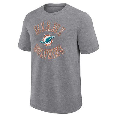 Men's Logo Athletic Heather Gray Miami Dolphins Success T-Shirt